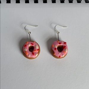 Homemade donut clay earrings!